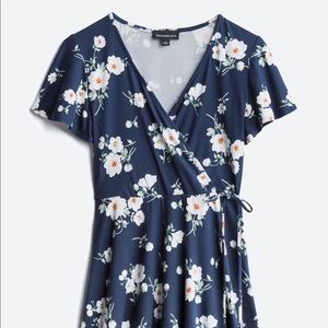 Kegan Faux Wrap Brushed Knit Dress